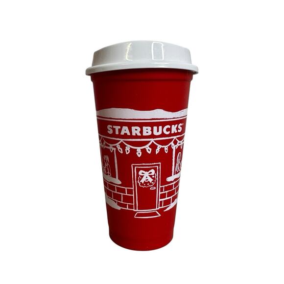 Starbucks Christmas 2025 Red Cup Day 16 oz Holiday Reusable Coffee Lot of 2 New - Picture 3 of 6